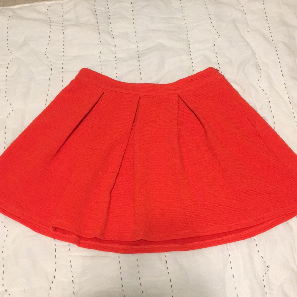 Red skater skirt